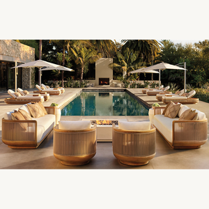 Chaise longue de luxe en teck au design moderne, avec dossier réglable et tressage en corde, idéale pour le bord de piscine - Product Image 6