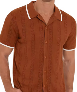 Mens Long Sleeve <b>Polo</b> <b>Shirt</b> Regular Fit Cotton Top Turn Down Collar Button Placket Casual Fashion Clothing Soft Fabric Everyday - Product Image 3