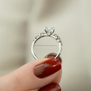 IGI/GIA Lab Grown Cut Diamond Vintage 14K Anillo de boda/compromiso amarillo Unisex Oro blanco fino para fiesta de aniversario-Worthy - Product Image 3