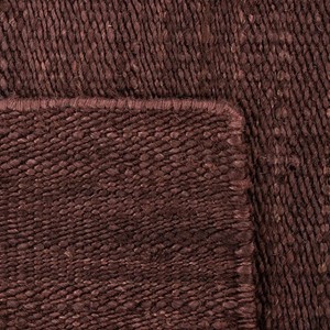 Alfombra Moderna de Lana Acrílica de Tejido Plano, Alfombra Rectangular Marrón Sólido para Sala de Estar, Base de Yute, Limpieza Localizada, Pelo Fino - Product Image 3