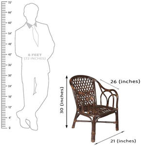 New Arrival High-quality natural <b>rattan</b> dining <b>chair</b>, modern living room furniture, wicker leisure <b>chair</b>, Made in Vietnam - Product Image 6