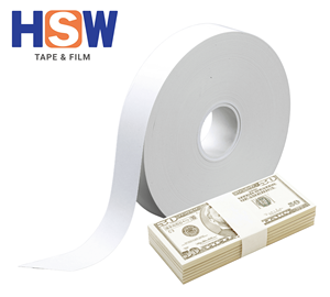 Cinta de Papel Kraft PP Termosellable de 20 mm x 115 um, Blanca, Ecológica, para Máquina de Flejado Automática, 110-120 - Product Image 2