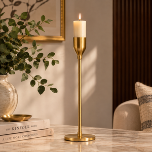 <b>Tall</b> Brass Candlestick Holder Taper Candle Stand Home Decor <b>Table</b> Centerpiece Wedding Event Decoration Wholesale Supplier - Product Image 2