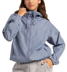 Chaqueta Cortavientos de Moda para Mujer, 100% Poliéster y Nailon, Impermeable, Informal, con Cremallera, Ropa Deportiva para Exteriores con Decoración Bordada - Product Image 1