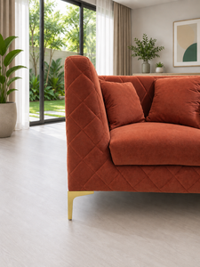 Luxury 211 PIRAMID Terracota Emerald <b>Sofa</b> Set Hotel Living Room Apartment Custom Premium Fabric Eco-Friendly Stainless Steel <b>Leg</b> - Product Image 4