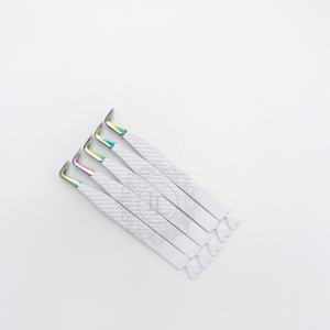 Pince à épiler 90 volume de bottes Coeur sur le fond Revêtement en poudre blanc mat Pince à cils à pointe arc-en-ciel durable Offre à bas prix - Product Image 1