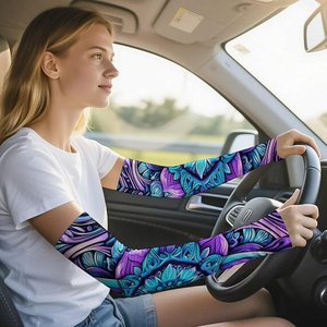Mangas Largas Unisex con Estampado Floral por Sublimación, de Seda Helada, UPF50+, Protección Solar Refrescante, Colores Sólidos y Camuflaje - Product Image 2