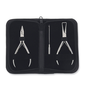 Kit de Pinzas Profesionales para Extensiones de Cabello (3 Piezas) de Acero Inoxidable, Herramientas para Uso Doméstico con Múltiples Acabados Obexa OBP-399393 - Product Image 1