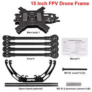 Caliente 13 pulgadas/15 pulgadas Racing Drones Frame Carbon Fiber Crossing Machine con FPV para entusiastas propietarios de drones - Product Image 3