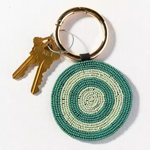 Handmade Indian Woven Technique Bead Embroidery Keychain Unique Designer <b>Key</b> <b>Holder</b> Charm for Travel Bags Purses Colorful Beads - Product Image 6