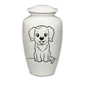 Urna de cenizas para perros, acabado brillante eterno con pintura 3D recubierta de Color HD, diseño de cachorro durmiente, urna funeraria conmemorativa para mascotas - Product Image 3