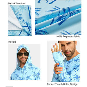 Chemises de pêche en tissu rafraîchissant, personnalisables, séchage rapide, UPF 50+, manches longues, vêtements de pêcheur pour la pêche en mer. - Product Image 3