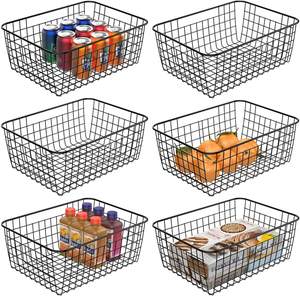 Panier de rangement en fer pour collations, panier en maille de style japonais, organisateur de placard, panier de rangement pour comptoir de cuisine, bac de rangement en fil métallique - Product Image 5