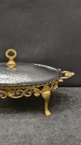 2026 Newest Best Selling Oval Style Chafing Dish For Buffet in 4 Liters With High Quality Brass And Stainless Steel Available - Product Image 5