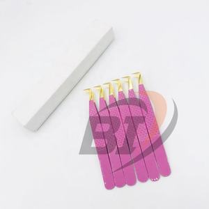 แหนบต่อขนตาสแตนเลสสีชมพูสุดฮอตแบบมืออาชีพทำจากเส้นใยสีทองพร้อมจุกปรับระดับเสียงที่ยั่งยืนเป็นมิตรกับสิ่งแวดล้อม - Product Image 2