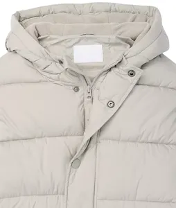 WARPRO INDUSTRY Unisex Light Gray Thick 300g Woven Polyester Fiber Filled Waterproof Windproof Casual Winter Puffer <b>Jacket</b> - Product Image 6