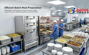 Vaporera Comercial de 3 Puertas a Gas para Mariscos, Gabinete de Vapor de Acero Inoxidable para <span class=keywords><strong>Restaurante</strong></span>/Cantina, Vaporera Comercial de 3 Niveles para Alimentos - Product Image 6