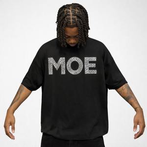 Camiseta de manga corta vintage para hombre al por mayor, estilo hip hop, con logo de cristal brillante, bordado DTG, pedrería, camisetas brillantes para hombre, OEM - Product Image 2