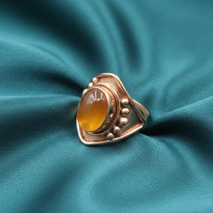 Carnelian Gemstone 925 Sterling Silver <b>Ring</b> Triangle Design Handmade <b>Statement</b> <b>Ring</b> Rose Gold Yellow Gold Plated Jewelry - Product Image 2
