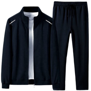 Unisex Tracksuit Solid Color <b>Full</b> <b>Zip</b> <b>Hoodie</b> With Side Pockets Casual Wear Autumn Breathable Polyester Cotton Mix - Product Image 4