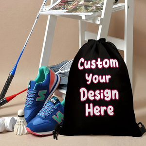 Custom Logo Drawstring Sports Bag Waterproof Polyester Gym Backpack Mesh Cinch Sack for Travel Daily Use made in Bangladesh - Product Image 3