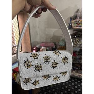 Indian Artisanal Luxury Handbag Multicolor Baguette Shape Durable Ethnic Style Handmade <b>Crystal</b> Fashion Accessories Casual Carry - Product Image 1