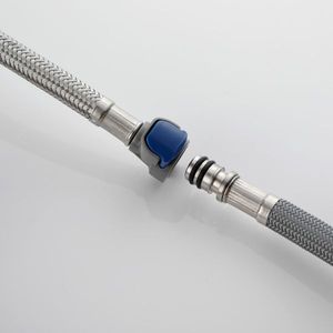 Rubinetto da cucina monocomando in acciaio inossidabile con doccetta estraibile ad arco alto, per lavello - Product Image 5