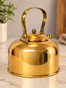Vintage Brass <b>Kettle</b> Small Decorative Teapot Antique Style Metal Tea Pot Classic Kitchen Tabletop Home Decor - Product Image 2