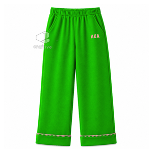 Alpha | Kapa | Alpha Sorority Pajama Set Women's Embroidered Button-Front PJs With Herringbone Stitch Edges Soft Cozy Sleepwear - Product Image 5