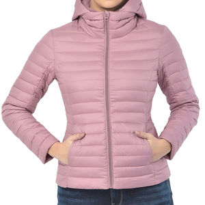 Chaqueta Acolchada Tejida Personalizada, Nueva, Transpirable, con Capucha, para Mujer, 100% Poliéster, Invierno 2026 - Product Image 1