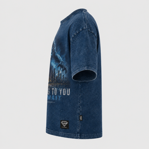 Camiseta Gráfica Oversize de Algodón Pesado con Lavado Ácido Estilo Urbano Streetwear Unisex con Hombros Caídos Fabricación Personalizada - Product Image 5