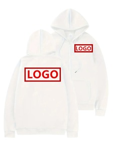Sweat-shirt à capuche zippé noir pour homme, couleur unie, en polaire, décontracté, pour l'automne, coupe classique, logo au dos, 2027 - Product Image 3
