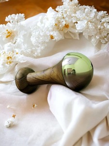 Varita de Kansa Pura con Mango de Madera Ecológico, Hecha a Mano, Moderna, Ayurvédica, para Masaje Facial y Corporal - Product Image 4