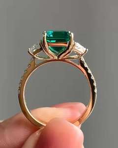 Anillo de Diamante Moissanita de Oro Real de 14K para Mujer, Joyería de Aniversario Hecha a Mano con Logotipo Personalizado, Proveedor Directo - Product Image 1