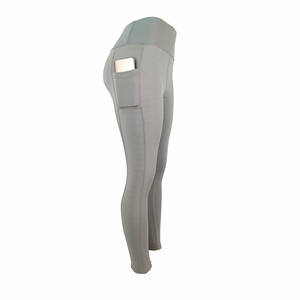 Leggings Deportivos Ligeros para Mujer, Cintura Media, Sexy, de Forro Polar, Color Sólido, con Logotipo Personalizado Impreso en Silicona, Transpirables, Sin Costuras, de Secado Rápido - Product Image 2