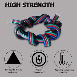 Câble d'extension électrique RGB 4 broches 22 AWG de 20 m (66 pieds) pour bande LED 5050 3528 2835 - Product Image 2