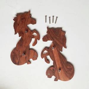 Poignée de porte licorne moderne en bois d'acacia faite à la main, multicolore, pour cuisine, commode, tiroir, placard, chambre d'enfant – Design moderne et facile - Product Image 2