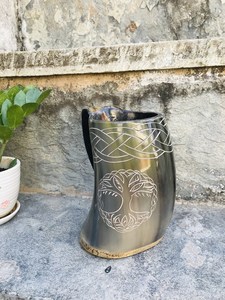 Mug à café en corne de buffle écologique, authentique mug à boire en corne - Product Image 6