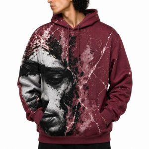 Wholesale High Quality Custom Oversized Heavyweight 100% <b>Polyester</b> <b>Hoodie</b> for Men Sublimation Print Design <b>Hoodie</b> - Product Image 1
