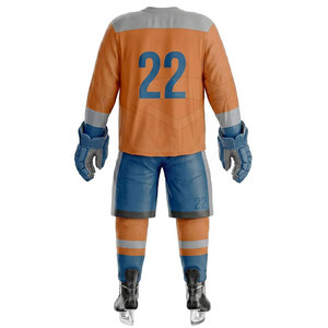 Ensemble uniforme de hockey sur glace pour hommes, matériau durable et respirant, coupe confortable, maillot et pantalon pour l'entraînement et les performances en compétition - Product Image 3