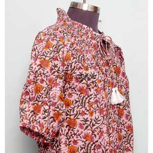 Suéter de Punto Hecho a Mano 100% Algodón, Transpirable, Ecológico, para Primavera/Verano, Oficina, Casual, para Mujer, Manga Larga, Cuello Redondo, Estampado - Product Image 5