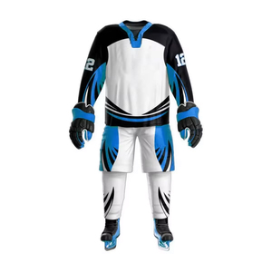 Latest Design High Quality Printed Ice Hockey Uniform 100% Polyester Anti-Bacterial Custom Team Name Men's - Product Image 6