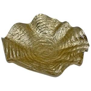 ชามโลหะตีลายมือ พร้อมลายใบไม้ สำหรับเสิร์ฟอาหารและตกแต่ง - Product Image 4