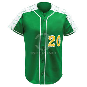 Uniforme de Béisbol Personalizado de Alta Calidad, Transpirable, de Malla, para Deportes de Equipo, Manga Corta, UPF 50, Sublimado, con Botones - Product Image 2