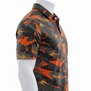 Camisa de Golf Casual de Punto a Rayas Antiarrugas para Hombre, Manga Corta, Absorbe la Humedad, Poliéster de Alto Rendimiento, Secado Rápido - Product Image 5