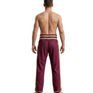 Plum Brown Gold Waist Boxing <b>Trousers</b> Durable Polyester Fightwear Breathable Athletic Apparel Boxing <b>Trousers</b> - Product Image 2