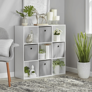"White <b>9</b>-<b>Cube</b> Storage Organizer for Efficient Organization" - Product Image 1