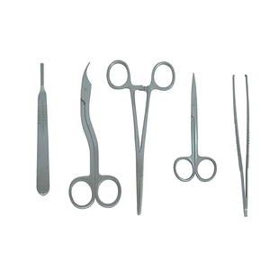 Kit de implantes dentales, juego de herramientas de cirugía oral, instrumentos dentales con certificación CE, herramientas quirúrgicas dentales plateadas, manual. - Product Image 3
