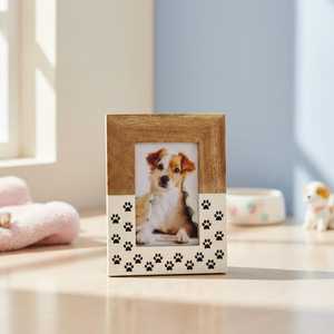 Cadre photo de luxe exclusif en résine avec incrustation d'os, support photo mosaïque fait main de qualité supérieure avec taille personnalisée pour décoration moderne et souvenirs - Product Image 2