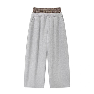 Wide Leg Plain Solid Color Double Waist <b>Trousers</b> Pants Latest Fashion <b>Men</b> Double Waist <b>Trouser</b> Pants - Product Image 6